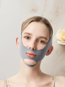 Reusable Face Lift Bandage For Women, Face Mask For Face Slimming, Suitable For Daily Wear - Grey - View 3