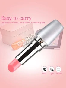 Estimulador vibratorio con forma de lápiz labial para el punto G, el clítoris y los pezones, juguete sexual para mujeres