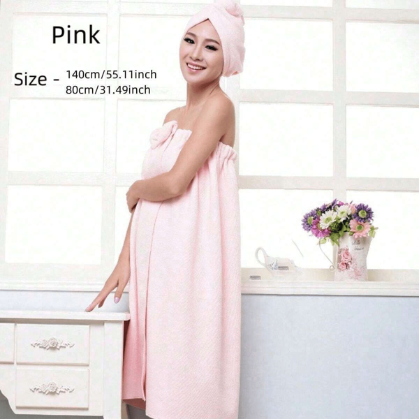 2pcs/Set Superfine Fiber Bathrobe/Hair Drying Cap, And Superfine Fiber Bath Towel/Hair Drying Cap: Strong Water Absorption, Lightweight And Convenient Back To School For Beauty Salon Home Bathroom