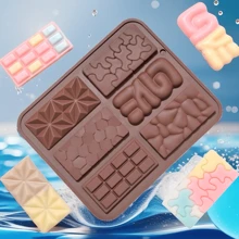 1 Stück 6-fach rechteckige 6-Kanten Kristall Form Silikon Form für Schokolade Backen, Pudding, Kekse, Eiswürfel, Kuchen Dekoration Backwerkzeug