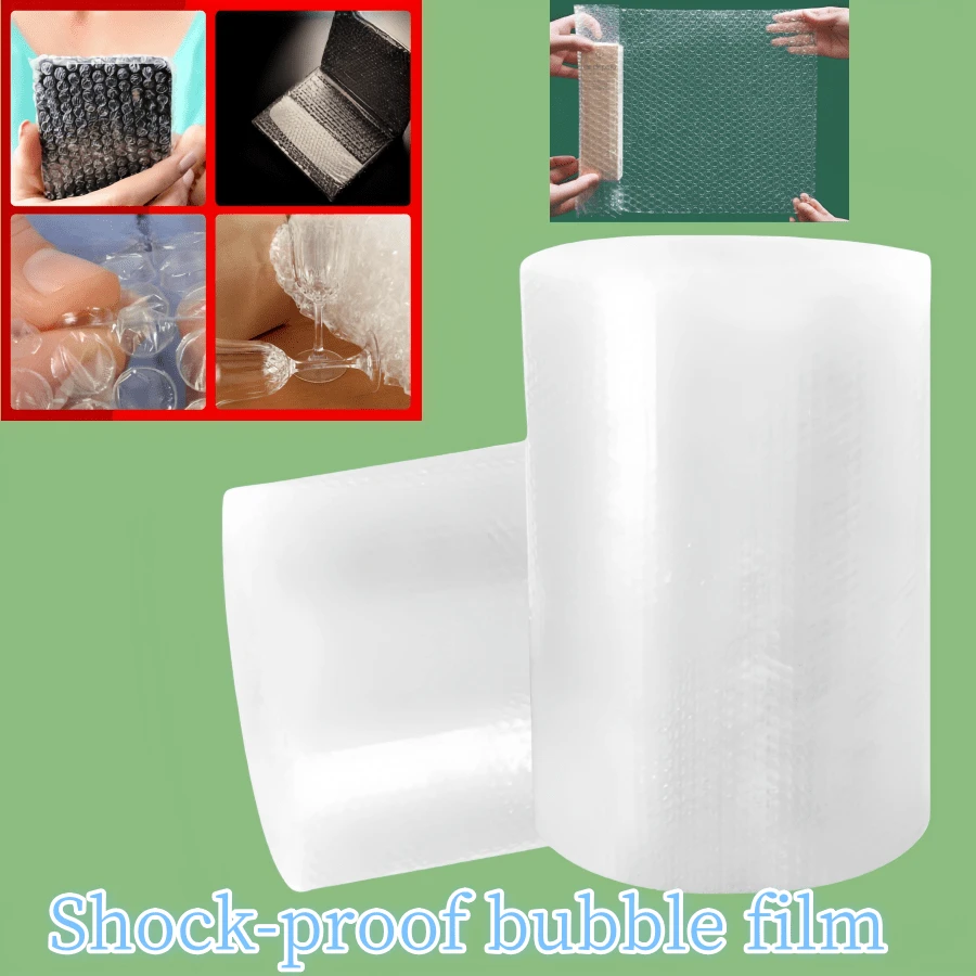 Packing Buffer Material Bubble Film Bubble Film Air Cushion Film Bubble Bag 30cm/20cm Wide Wide Thick New Material Shockproof Film Bubble Roll For Buffering, Wrapping, Mobile Equipment, With High Buffer Strength, Size W:30cm*L:500cm/W:30cm*L:1000cm/W:20cm*L:500cm/W:20cm*L:1000cm