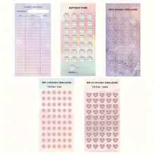 100pcs Envelope Saving Challenge Card Package, Cash Filled Savings Challenge Box Budget Planner, Fun Savings Challenge With Envelope, 100pcs Envelope + 10pcs Planning Card + 1pc Box