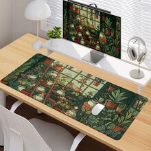 1pc Cute Frog Mouse Pad Kawaii Cartoon Design Desk Mat Large Desk Accessories Desk Pad Rubber Base With Stitched Edge Mousepad Non-Slip Keyboard Pad For Office Home Computer Birthdays Gifts For Men Women Friends Back To School Desk Accessories Office Supplies Office Desk Accessories Mouse Pad For Desk - Multicolor - View 2