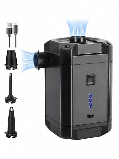 1 件户外无线电动气泵，无线便携，适用于充气游泳池气垫床、充气沙发、两用泵