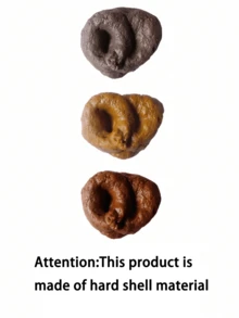 1pc Realistic Poop Prank Decoration, Brown Fake Poop Hard Plastic Decorative Ornament, Novelty Gag Prop, Creative Birthday Gift - One Size - View 4