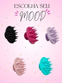 Escova Massageadora De Silicone Para Shampoo / Escova De Banho / Limpeza De Couro Cabeludo Massageadora Capilar