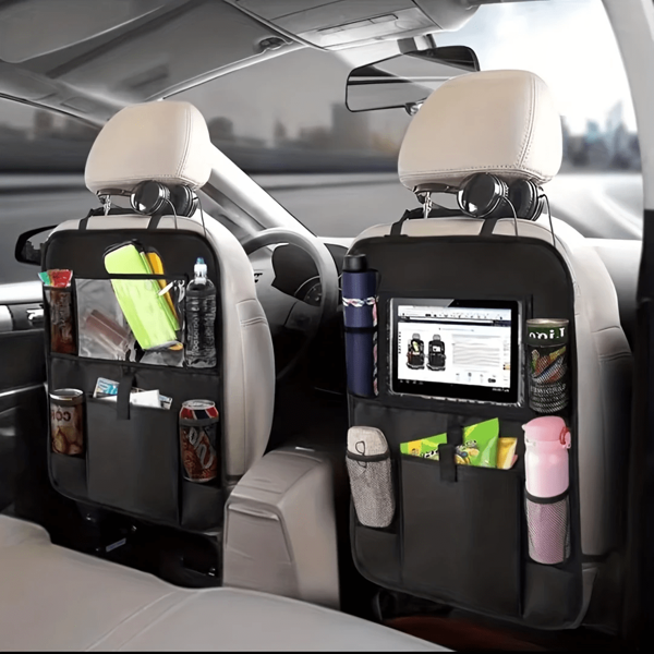 1 pezzo Borsa portaoggetti impermeabile da appendere sul sedile posteriore dell'auto, organizer ripiegabile per il sedile posteriore, accessorio auto universale, regalo di Natale