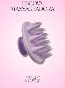 Escova Massageadora De Silicone Para Shampoo / Escova De Banho / Limpeza De Couro Cabeludo Massageadora Capilar