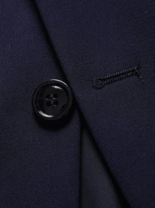 Blazer casual de 2 botones de unicolor para hombres, chaqueta de traje de solapa única de negocios para hombre de mediana edad, estilo de moda para otoño
