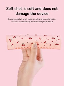 波尔卡圆点和樱桃印花 Switch 保护壳，兼容 NS/OLED/Lite、Switch 游戏机配件，全套套装包括收纳袋、卡槽底座盖，是兼容 Switch 玩家的最佳礼物 - 多色 - 查看 9