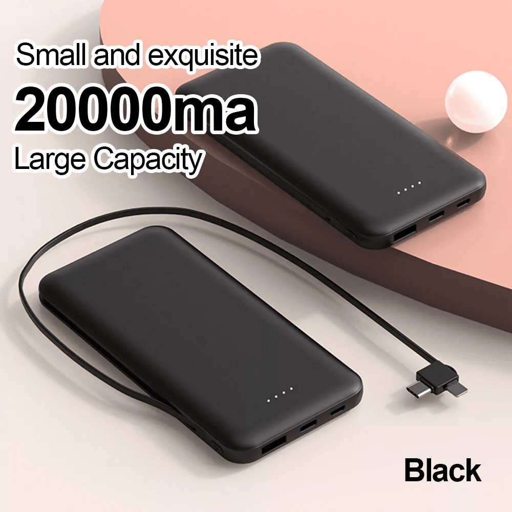 NetHong Banco de energía portátil de 20000 mAh con cargador rápido USB para teléfono móvil