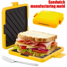 NetHong Sandwich Manufacturing Mold Microwave Toastie Maker Microwavable Sandwich Toasted Waffle Machine Snacks UK - Yellow - View 2