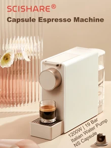 SCISHARE SCISHARE Capsule Coffee Maker For NS Capsule, 19Bar Espresso Machine With Italian Water Pump&620ml Water Tank, 1200W Quick Heating, Elegant Design For Women – Ideal For Coffee Corner, Kitchen, Gift