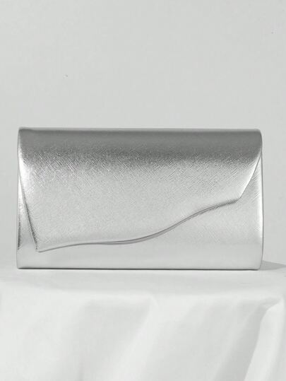 European And American Fashionable Concise Dinner PU Clutch Bag With Shoulder Strap For Noble Lady, Perfect For Party Wedding Prom Dinner/Banquet