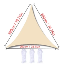 矩形遮阳帆,防水,98%紫外线防护,方形/三角形遮阳篷,适用于庭院、花园、游泳池、户外露营 - 彩色 - 查看 53