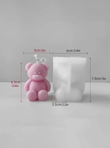1 pieza Molde de silicona para vela aromática con diseño de oso lindo. Herramientas fáciles de usar para hacer velas aromáticas de animales, manualidades de resina, decoración del hogar y regalos para ocasiones especiales como el Día de la Madre.
