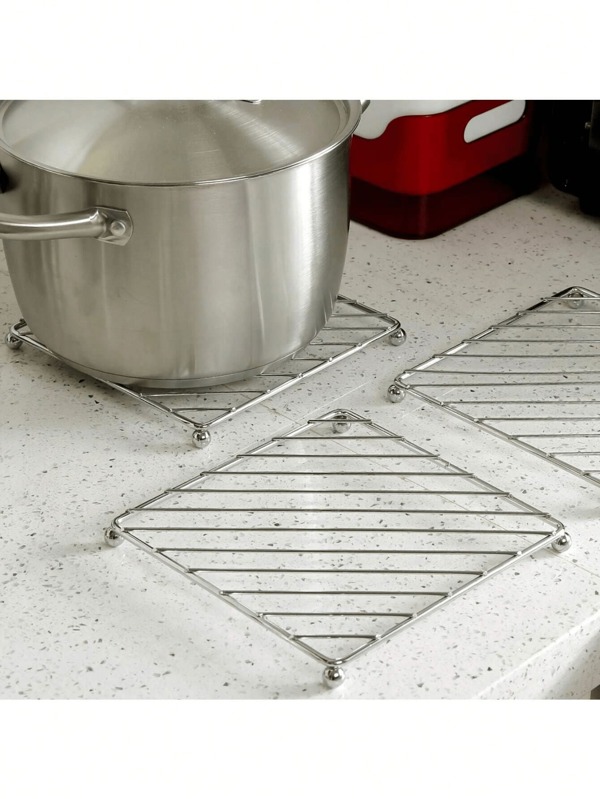 Kitchen Extra Thick Pot Stainless Steel Pot Mattress Heat Insulation Household Anti-Scalding Steam Rack Storage Dining Table Storage Rack