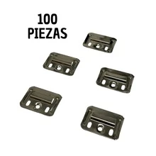 Grapa Clip Instalación Panel Decorativo Lambrín 100 Piezas - Plateado - Ver 2