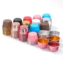 50pcs Round Cake Cupcake Paper Baking Cups, Heat-Resistant Disposable Cupcake Holders With Lids, Muffin Cups For Christmas, Halloween, Thanksgiving Party Cakes