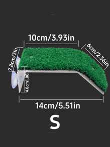 1pc Artificial Grass Platform For Turtles To Rest, Bask In Sun And Climb, Turtle Aquarium Decor, Habitat