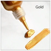 Metal Acrylic Paint Resin Pigment 60ml Gold Silver Copper Gypsum Hook Line Paste Jewelry Making Handmade DIY Coloring Back To School,Mother's Day,Mom's Gift - 1pcs - View 5