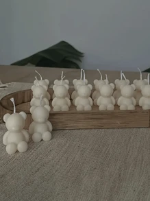 1 pieza Molde de silicona para vela aromática con diseño de oso lindo. Herramientas fáciles de usar para hacer velas aromáticas de animales, manualidades de resina, decoración del hogar y regalos para ocasiones especiales como el Día de la Madre.
