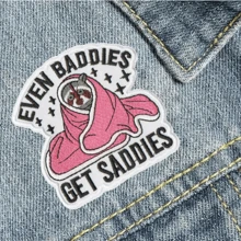 Même les méchants ont des coups de blues. Patch brodé amusant et cool d'aventure de bande dessinée punk rock pour vêtements, accessoires, réparation d'été et scolaire. Matériel de couture, broderie, à repasser pour vêtements, vestes, sacs, chaussures.