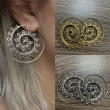 1 Paar Retro einzigartiger spiralförmiger Gang-Ohrringe, modischer personalisierter Partyschmu ck als Geschenk für Frauen