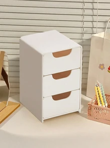 Mini organizer portatile con 3 cassetti, unità di archiviazione da scrivania per gioielli, cosmetici, forniture per hobby, ideale per uffici, hobby e accessori fatti a mano.