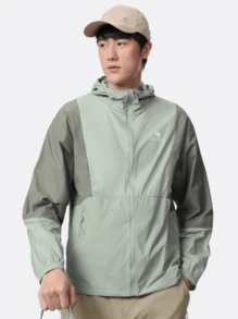 CAMEL CROWN Ropa de protección solar para hombres, camisetas de moda con protección solar PUF40+ para primavera - Verde arena/Verde emei - Ver 1