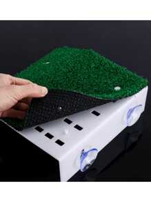 1pc Artificial Grass Platform For Turtles To Rest, Bask In Sun And Climb, Turtle Aquarium Decor, Habitat