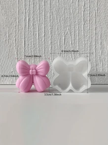 1pc Bow Silicone Mold - Unique Butterfly Shape DIY Butterfly Crystal Drop Glue Ornaments, Scented Candles, Gypsum Making Elegant Style Crafts Mold, Suitable For Handmade Lovers, Home Decoration Experts, Holiday Gifts, Mother's Day Gifts, Easy To Release, Reusable