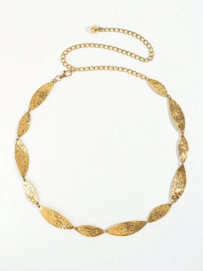 Fashion Unique Heterosexual Metallic Segment Inlay Women Waist Chain, Decorative For Dress, Street Retro Style Summer, School Fall, Autumn, Halloween