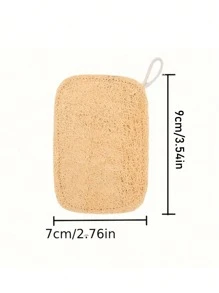 1/2/3/4/5Pcs Natural Loofah Exfoliating Body Scrub - Gentle Shower & Bath Sponge For Men And Women, Daily Use Or Kitchen Cleaning