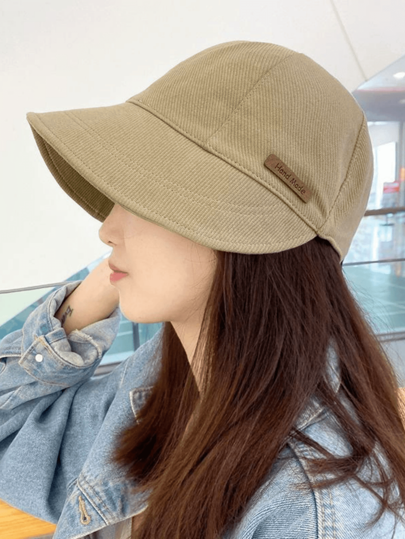 1 peça chapéu de sol de verão feminino tamanho ajustável, chapéu de balde, proteção solar, viagem, praia, chapéu de sol de secagem rápida, chapéu desleixado com letras