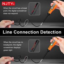NJTY 1pc Digital Voltage Tester - Home Circuit Tester With Flathead/ Screwdriver Bits, Circuit Tester, Suitable For Household Use, Magnetic Probe To Detect Live And Neutral Wires, Electrician Test Meter - Orange - View 4
