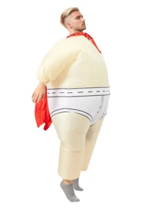 1pc Unisex Superhero Inflatable Costume, Waterproof Funny Outfit For Party, Performance, No Battery Included