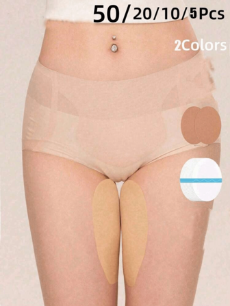 5/10/20/30/50pcs Transparent Anti-Friction Stickers, Available In Two Colours,Thigh High Elastic Leg Sleeve Protector, Knee Calf Ankle Friction Anti-Slip Stickers, Thigh Inner Rub Patch, Anti Chafing Friction Pads, Chafe Protection Skin Tape, Women Body Breathable Sticker Pads For Women Men Boy Valentine Heart Women's Valentine,Mother's Day