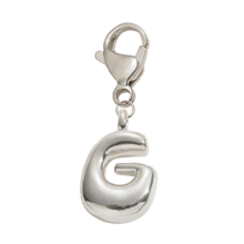 Silver Bubble Letter Cute Necklace Pendant Bag Charm - Lucky Crystal Pendant, Letter A-Z, Best Match For Spring/Summer, Shiny Alloy Bag Backpack Hanging Decoration - Perfect Gift For Birthday And Special Occasions - Silver - View 20