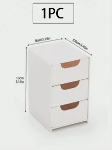 Mini organizer portatile con 3 cassetti, unità di archiviazione da scrivania per gioielli, cosmetici, forniture per hobby, ideale per uffici, hobby e accessori fatti a mano.