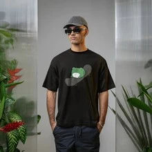 Playera Para Caballero 1pz | Estampado Rana | Patineta | Skateboarding | Corte recto | Estampado DTF |Casual | Playera Con Corte Recto | Algodón | - Negro - Ver 5