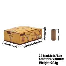 2/24 Volumes Of HORNET Cigarette Paper, 5-Meter/Volume Extra Large Roll Paper, Cigarette Paper With Adjustable Length, Brown Semi Transparent Cigarette Paper, Smoking Accessory Roll Paper