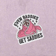 Même les méchants ont des coups de blues. Patch brodé amusant et cool d'aventure de bande dessinée punk rock pour vêtements, accessoires, réparation d'été et scolaire. Matériel de couture, broderie, à repasser pour vêtements, vestes, sacs, chaussures.