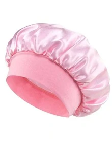 1 件奢华缎面丝绸睡眠帽，宽带高弹力头戴睡帽，适合女士护发丝绸帽，男女通用夜间护发，适合舒适家居使用，夜间睡眠头帽，女士弹力浴帽，成人美容护发帽，男女通用，返校浴帽 - 彩色 - 查看 12