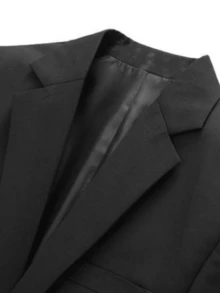 2-Button Men's Casual Solid Color Blazer, Fashionable Small Suit Jacket For Middle-Aged Business Formal Wear