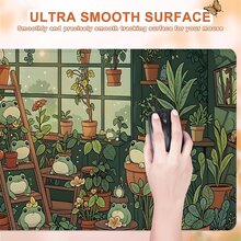 1pc Cute Frog Mouse Pad Kawaii Cartoon Design Desk Mat Large Desk Accessories Desk Pad Rubber Base With Stitched Edge Mousepad Non-Slip Keyboard Pad For Office Home Computer Birthdays Gifts For Men Women Friends Back To School Desk Accessories Office Supplies Office Desk Accessories Mouse Pad For Desk - Multicolor - View 7