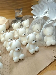 1 pieza Molde de silicona para vela aromática con diseño de oso lindo. Herramientas fáciles de usar para hacer velas aromáticas de animales, manualidades de resina, decoración del hogar y regalos para ocasiones especiales como el Día de la Madre.