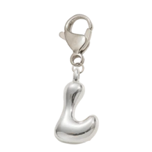 Silver Bubble Letter Cute Necklace Pendant Bag Charm - Lucky Crystal Pendant, Letter A-Z, Best Match For Spring/Summer, Shiny Alloy Bag Backpack Hanging Decoration - Perfect Gift For Birthday And Special Occasions - Silver - View 19