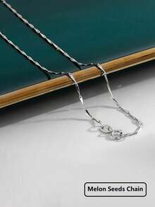 1 pieza Collar de plata de ley 925 con diseño minimalista y multicapa, joyería delicada, adecuado para uso diario, regalo - Plateado - Ver 3
