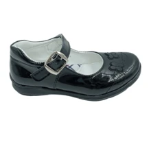 Zapatos Zapatillas Escolares Negros recubierto Mariposas Niña Niño Hebilla Cómodos Formal Fiesta Casual Exterior Lindos Bonitos Moda - Negro - Ver 3